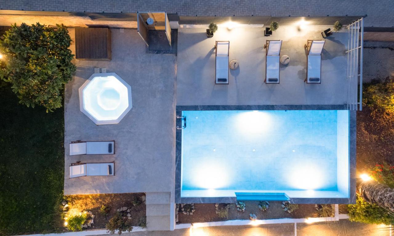 Queen'S Gem Luxury Villa - Heated Jacuzzi & Pool Херсониссос Экстерьер фото