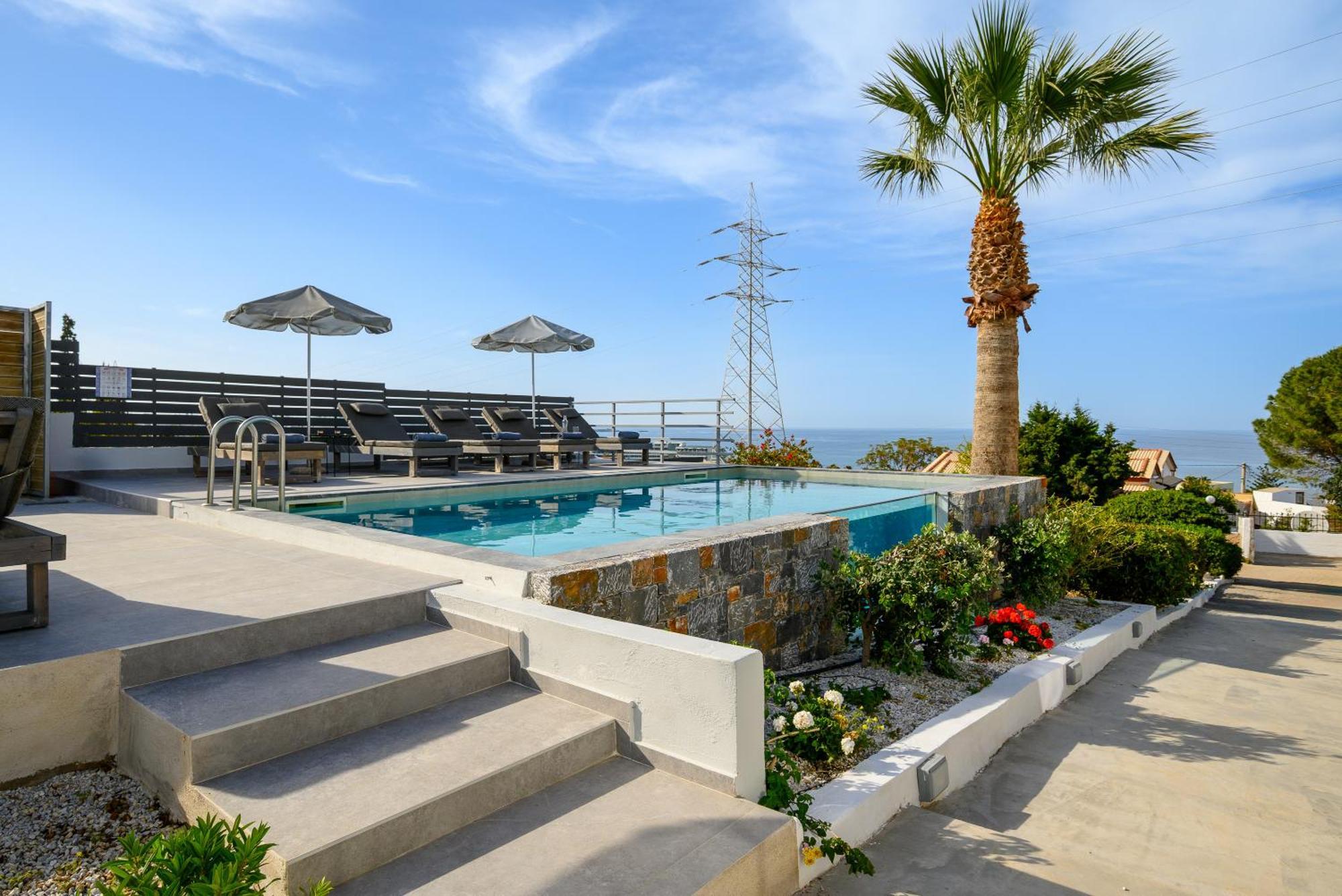 Queen'S Gem Luxury Villa - Heated Jacuzzi & Pool Херсониссос Экстерьер фото