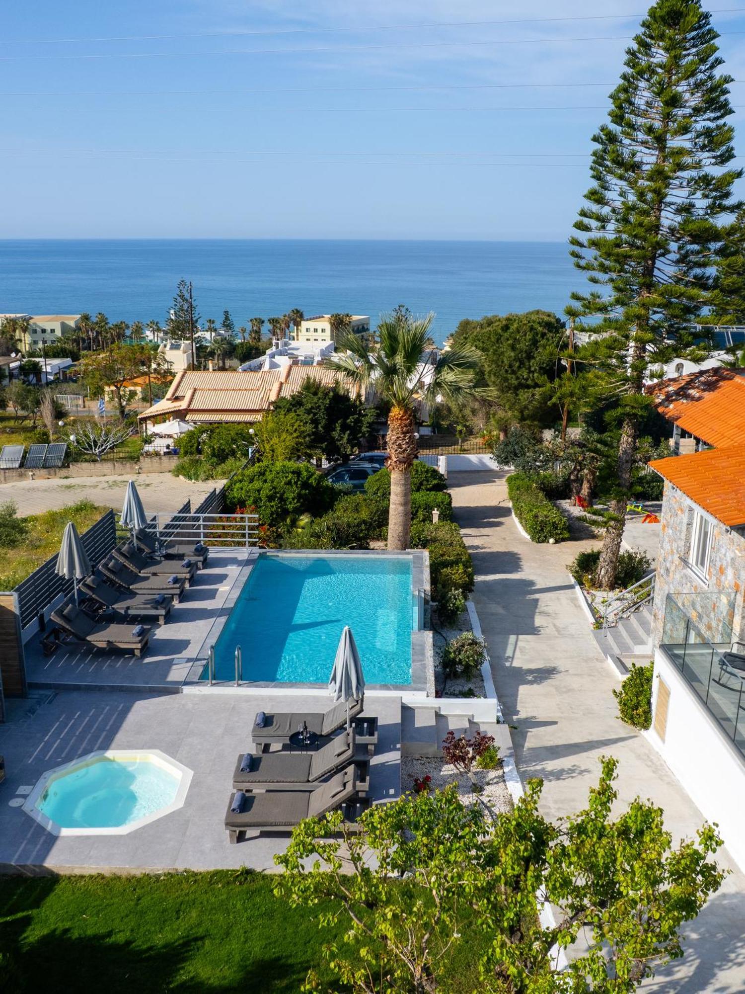 Queen'S Gem Luxury Villa - Heated Jacuzzi & Pool Херсониссос Экстерьер фото