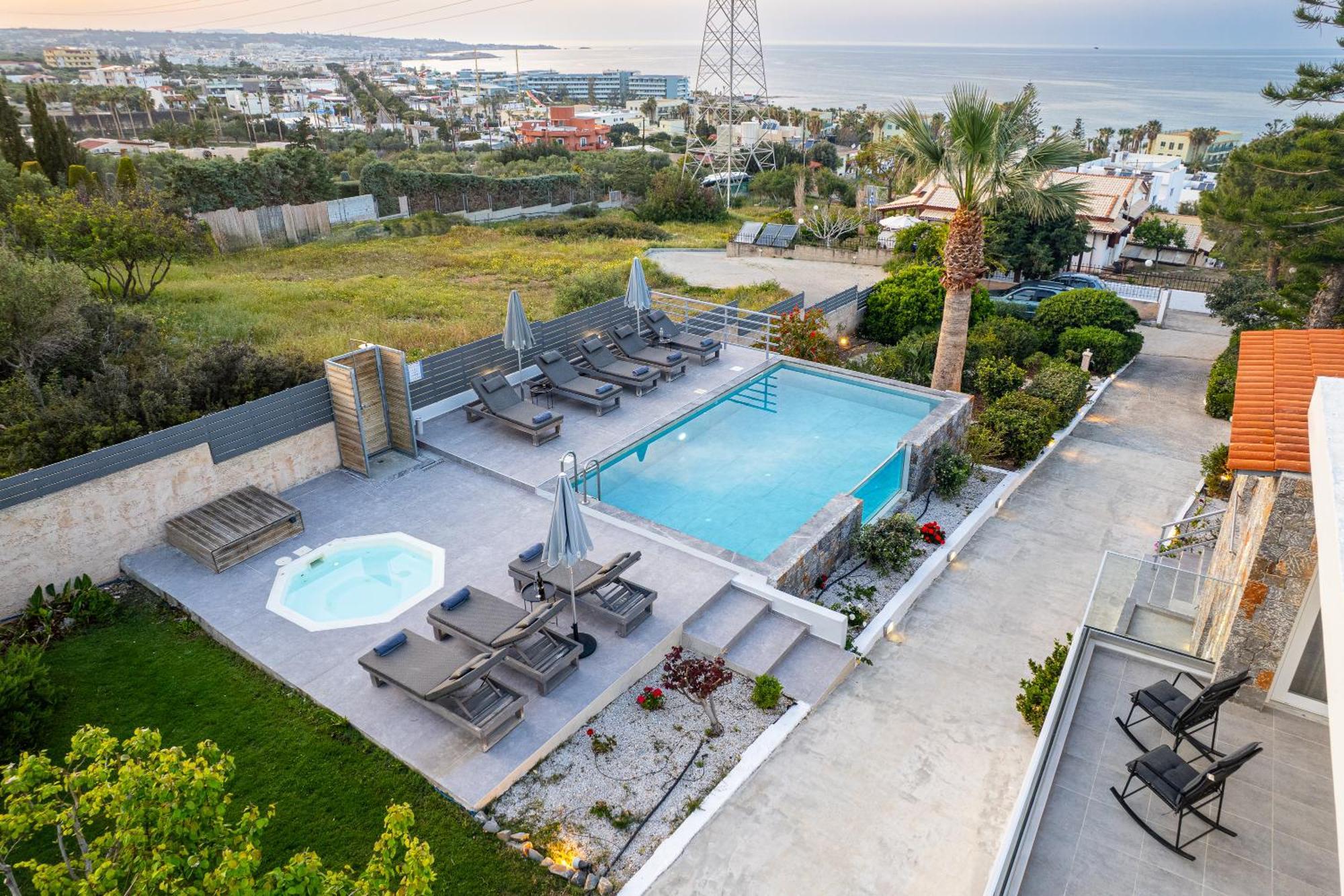 Queen'S Gem Luxury Villa - Heated Jacuzzi & Pool Херсониссос Экстерьер фото
