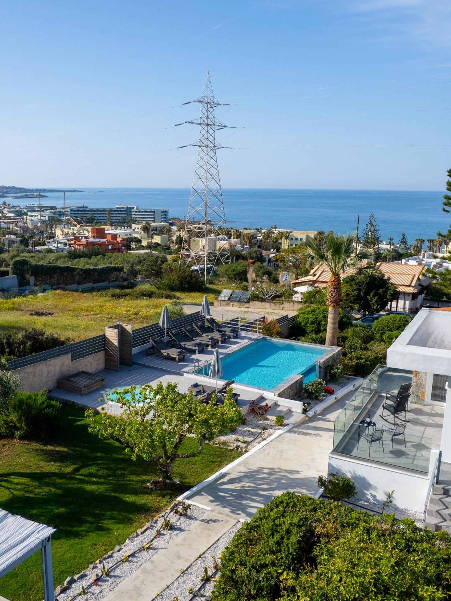 Queen'S Gem Luxury Villa - Heated Jacuzzi & Pool Херсониссос Экстерьер фото